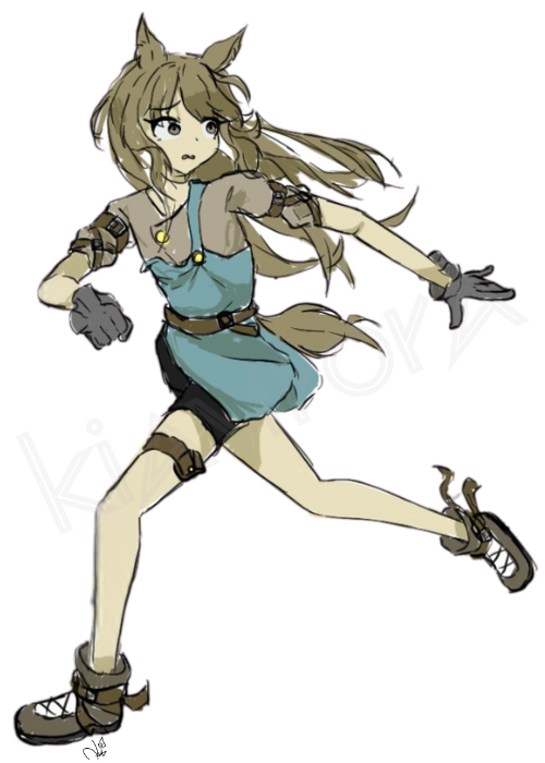 girl running away illustration